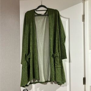 LuLaRoe Green Open-Front Cardigan